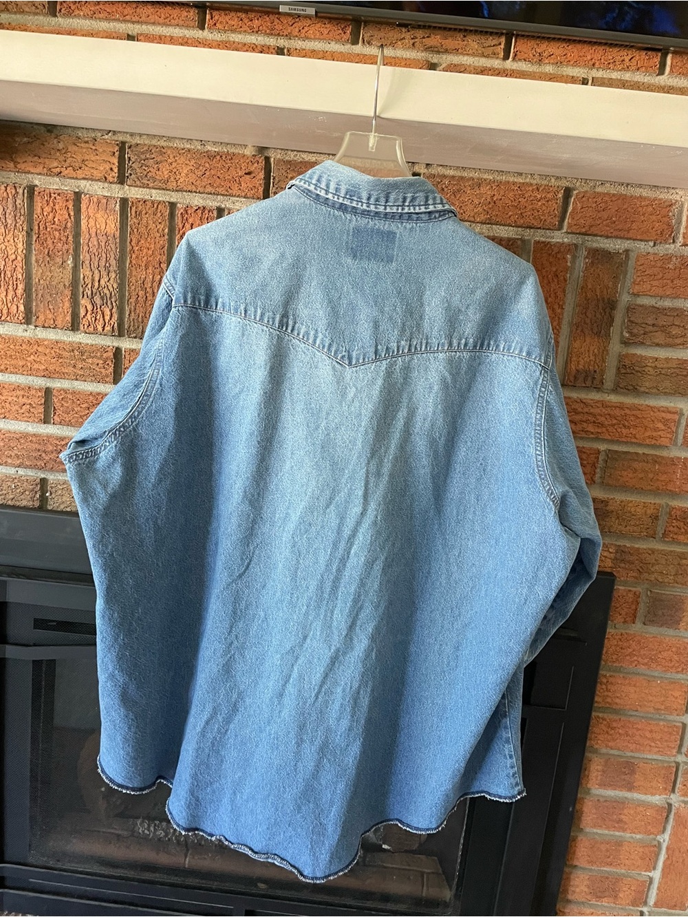 Vintage Wrangler Denim Shirt Jacket with Snap Front - Picture 5 of 7